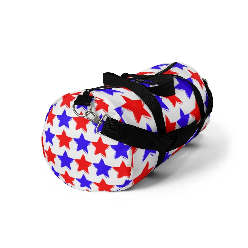 "Red and Blue Stars. Patriotic."  Duffel Bag