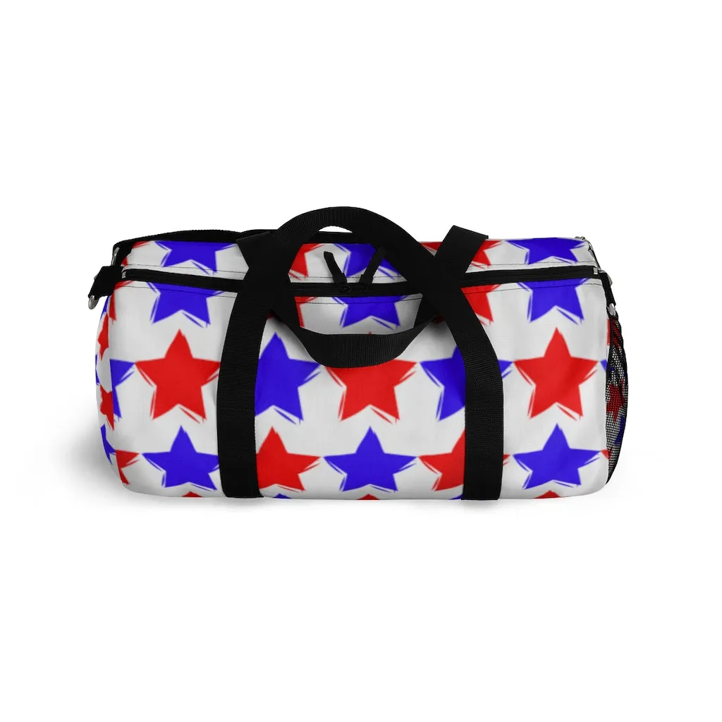 "Red and Blue Stars. Patriotic."  Duffel Bag