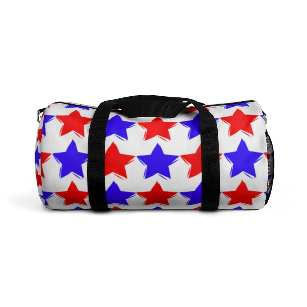 "Red and Blue Stars. Patriotic."  Duffel Bag