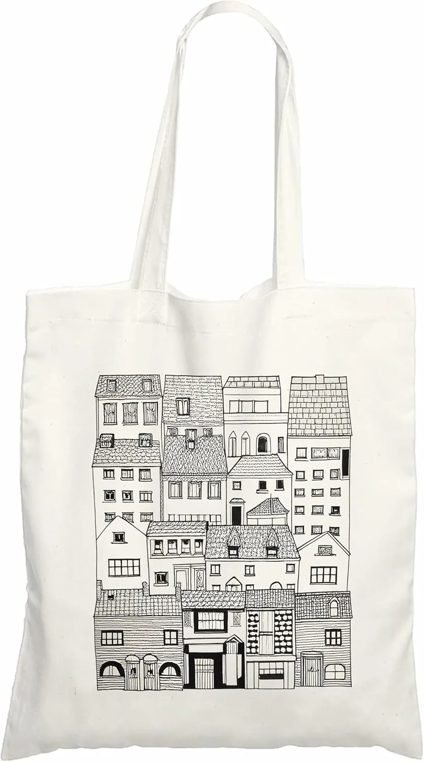 Rainbow & Sunshine Inspiring Cotton Tote Bags For Shopping,