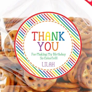 Rainbow Birthday Stickers
