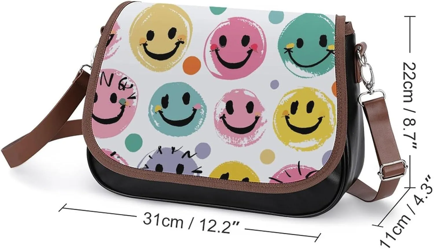 Rainbow Color Plaid-png Crossbody Bags for Women Travel Shoulder Bag Small Leather Cross Body Handbags