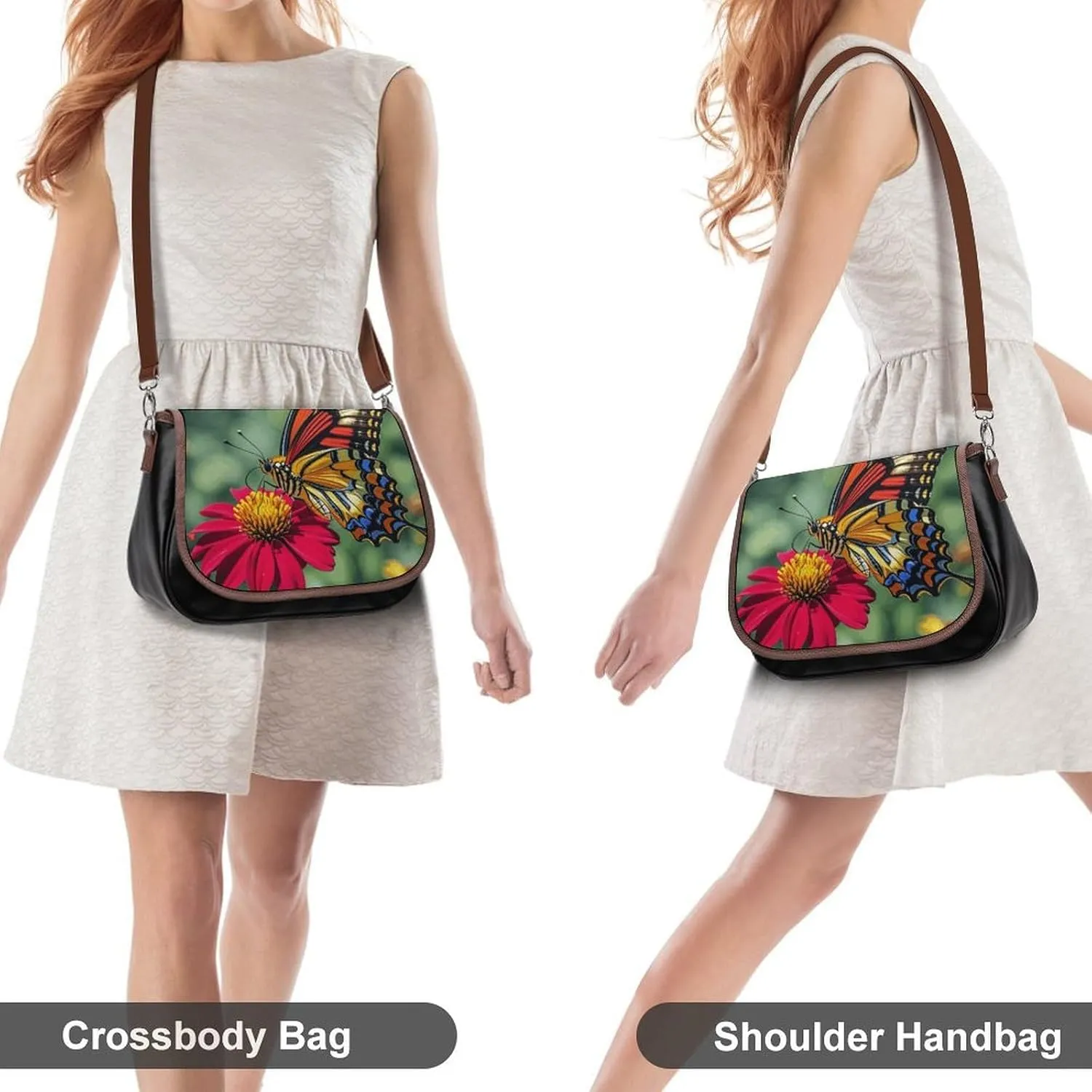 Rainbow Color Stripe Crossbody Bags for Women Travel Shoulder Bag Small Leather Cross Body Handbags