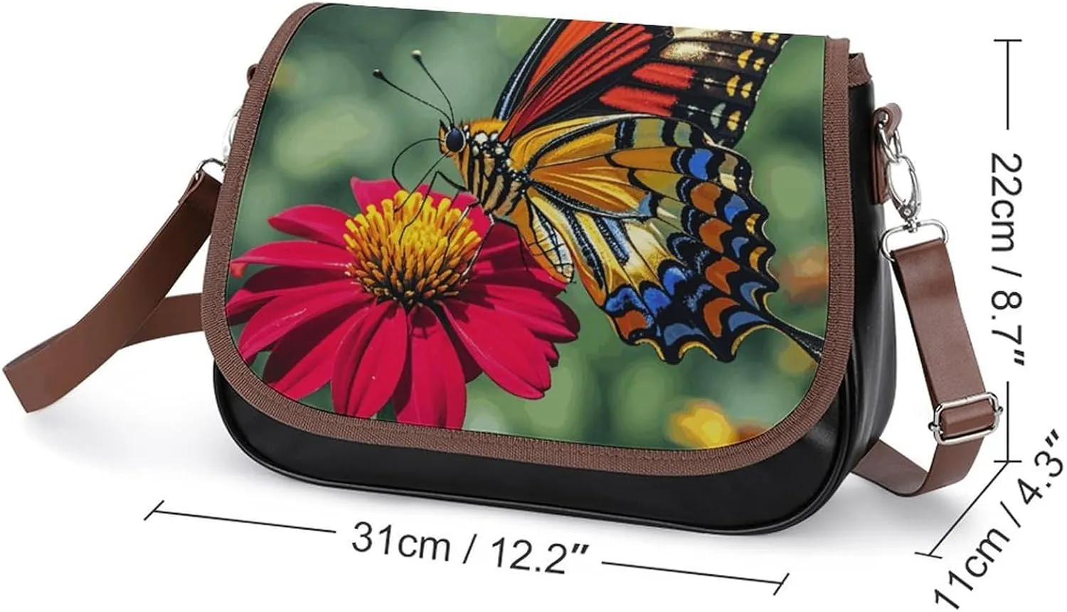 Rainbow Color Stripe Crossbody Bags for Women Travel Shoulder Bag Small Leather Cross Body Handbags
