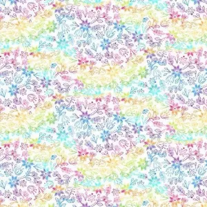 Rainbow Garden Rainbow Meadow in White