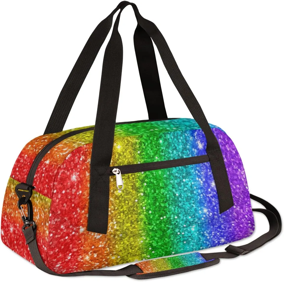 Rainbow Kids Duffel Bag for Girls Boys Teens, Rainbow Oil Painting Dance Bag Overnight Small Duffel Bag Carry On Weekend Sports Gym Travel Bag for School Practice Gymnastics Ballet