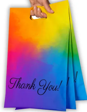 Rainbow Shipping Bags for Clothing 12x15, 50 Pack Packaging Bags, Poly Mailers Thank You Mailing Bags, Self Seal Bags for Small Businesses