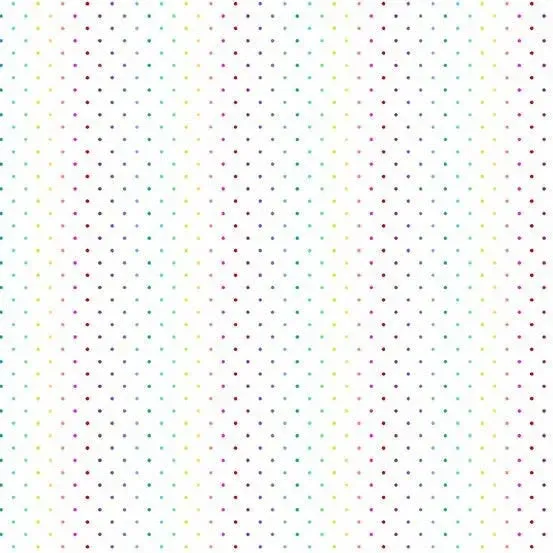 Rainbow Wonderland Mini Dot in White