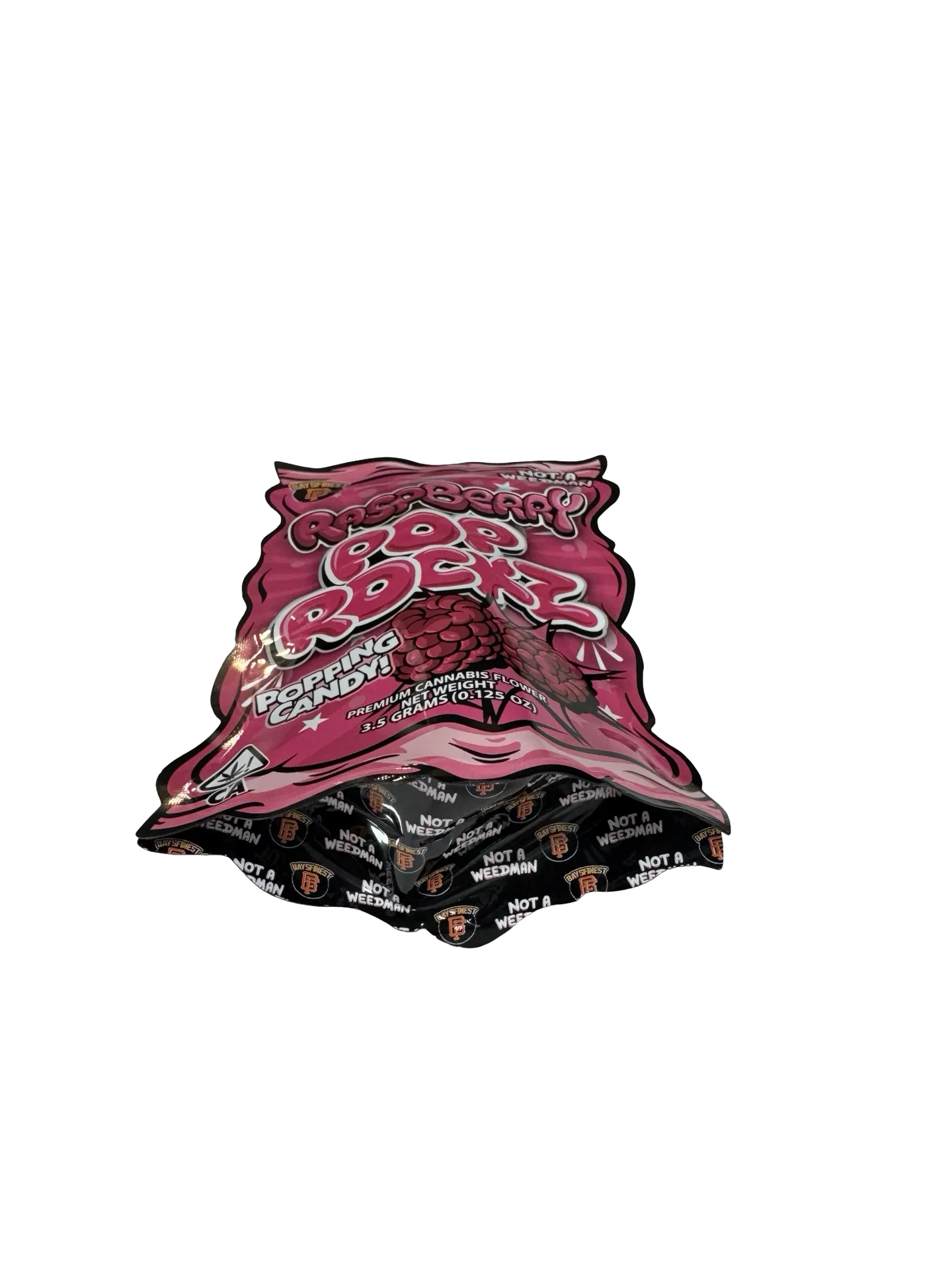 Raspberry Pop Rockz 3.5g Mylar Bags & Boxes Bays Finest
