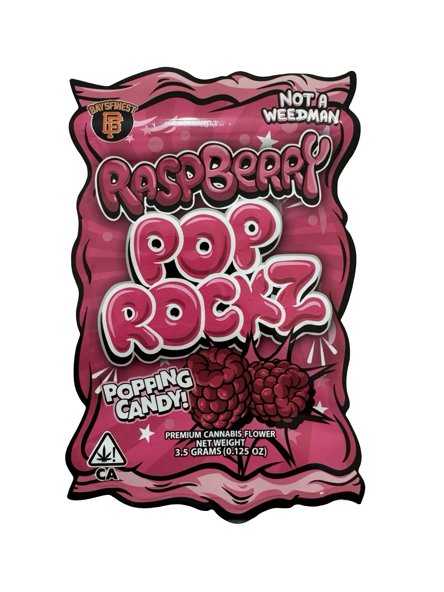 Raspberry Pop Rockz 3.5g Mylar Bags & Boxes Bays Finest