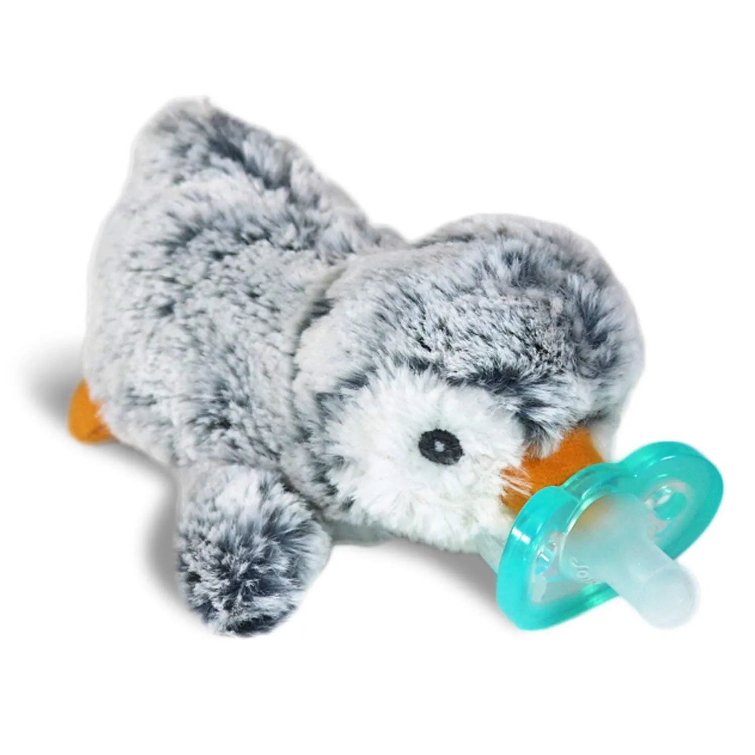 RaZbaby RaZbuddy JollyPop Pacifier Holder w/ Removable Baby Pacifier - 0m  - BPA Free - Penguin