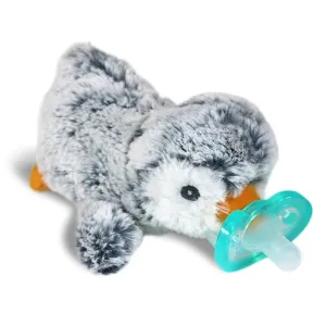 RaZbaby RaZbuddy JollyPop Pacifier Holder w/ Removable Baby Pacifier - 0m  - BPA Free - Penguin