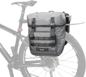 Rhinowalk Bike Pannier Bag 40L Double Pannier Bags Saddle Bags for Rear Rack Bicycles With Carrying Handle With Reflective Trim Professional Cycling Accessories-Grey