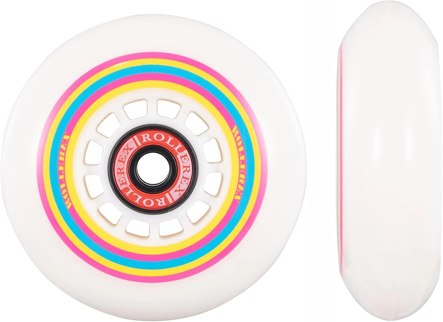 Rollerex Lollipop Boardwalk Inline Skate Wheels (2-Pack with Bearings, Spacers and Washers) (Various Size Options Available)