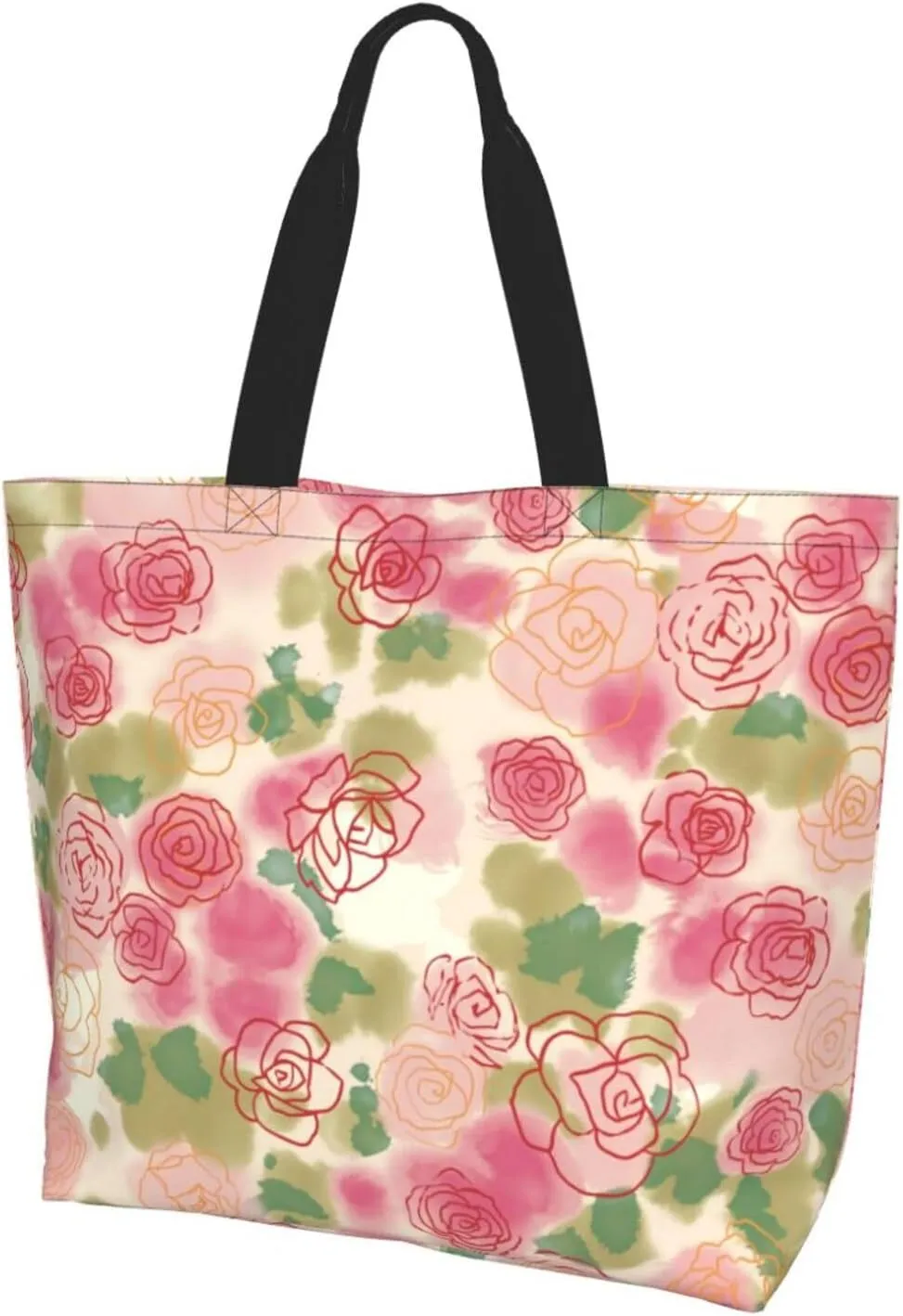 Rottweilers Dog in Ice Tote Bag Shopping Bag Portable Handbags Tote Shoulder Bucket Bags for Women