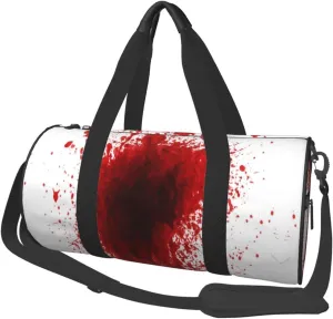 Round Duffle Bag Bloody Splatter Unisex Travel Bag Duffle Bag