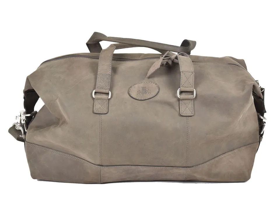 Rowallan Wayfarer All Leather Black Holdall