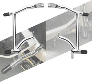 Saddle Bag Guards Crash Bars Chrome Fit for Harley Touring Street Glide FLHX Road Glide FLTRX Road King FLHR Electra Glide Ultra CVO 09-25 (Saddlebag Guards with Decorative Slider Black)