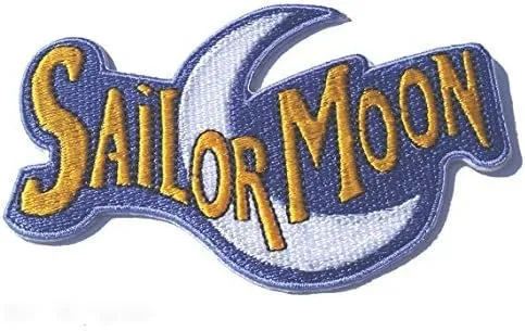 Sailor Moon Logo Patch Embroidered Iron on Badge Applique Costume Magic Retro Cosplay DIY