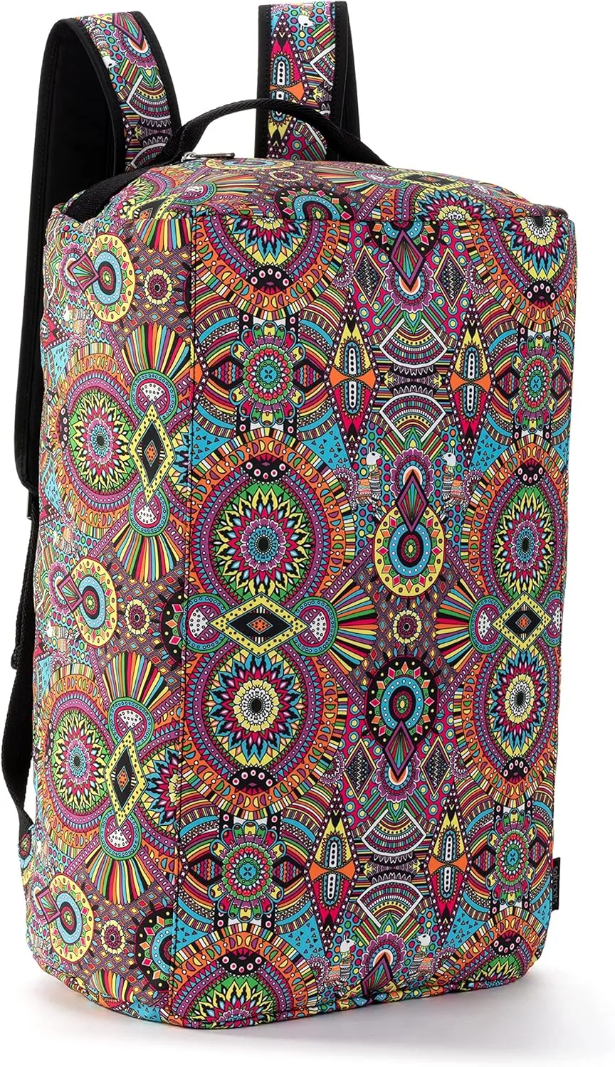 Sakroots On The Go Travel Backpack in Eco-Twill, Rainbow Wanderlust