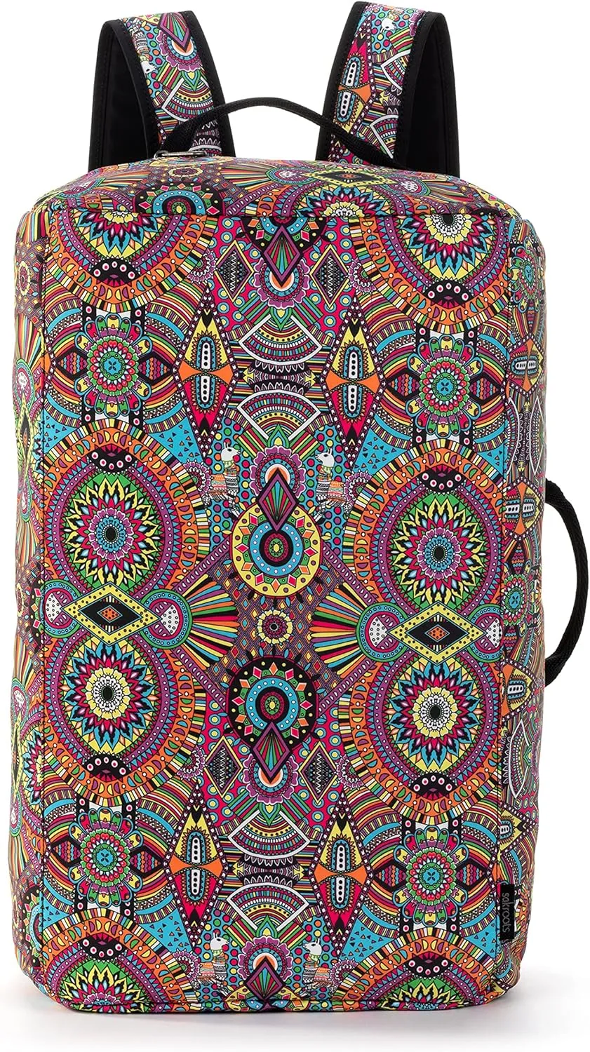 Sakroots On The Go Travel Backpack in Eco-Twill, Rainbow Wanderlust