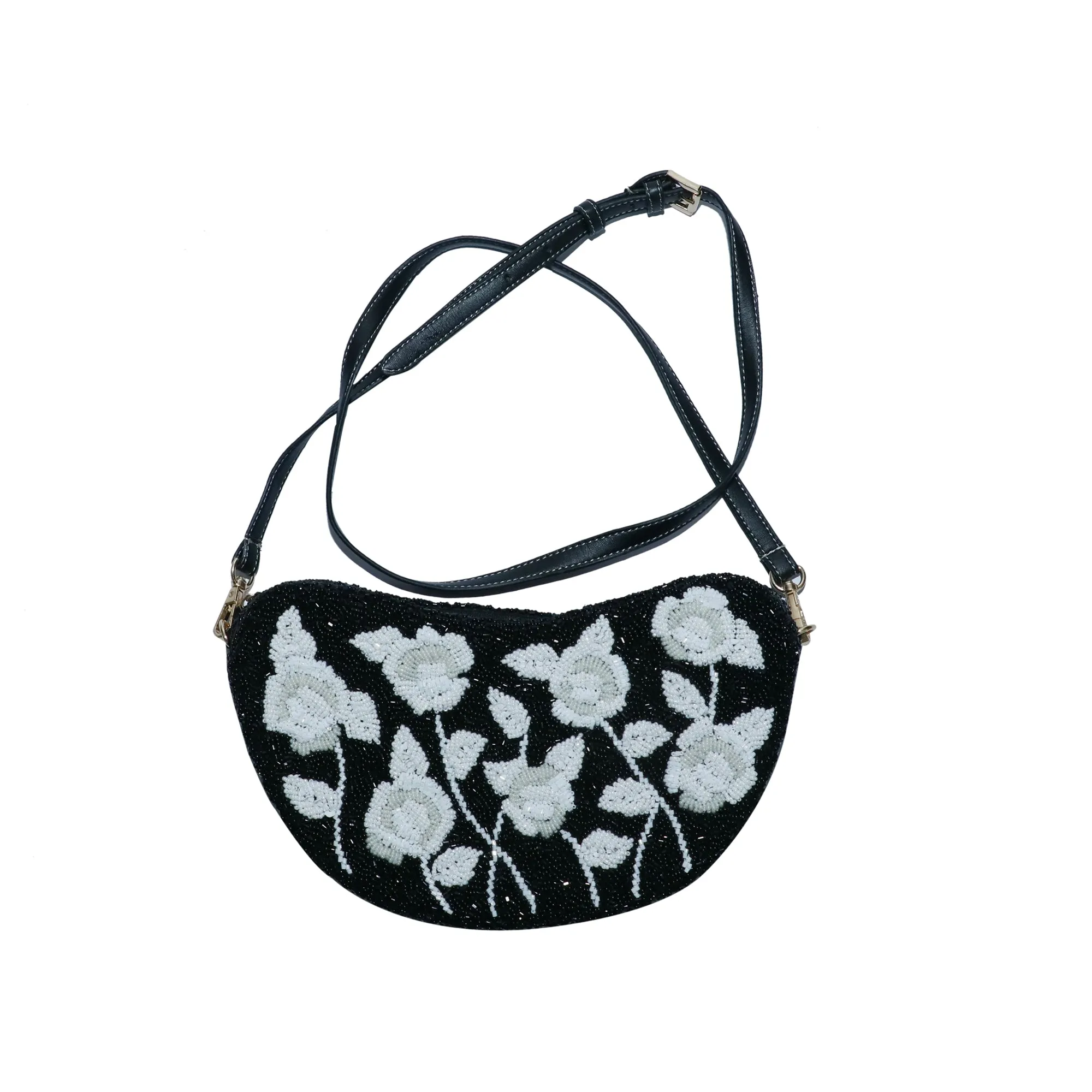 Sample: Black floral crossbody