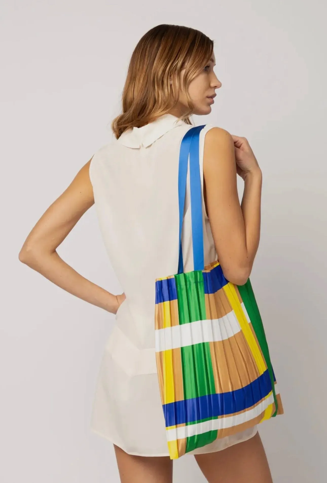Satin pleated bag - Santa