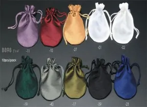 Satin Round Bags - 12/Pack 3"
