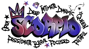 Scorpio Graffiti Zodiac DTF (direct-to-film) Transfer