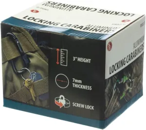 SE Assorted Color Aluminum Locking Carabiners (72 PC.) - 1282LC-72