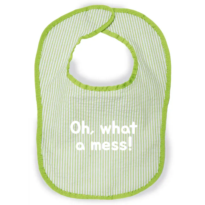 Seersucker Baby Bib