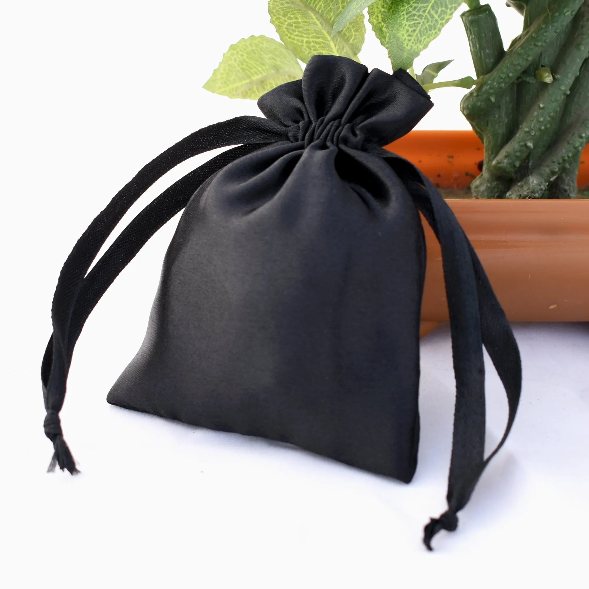 Set of 20/100White Satin Favor Bags Personalised satin favor bags,Personalised logo favor bags, For Wedding Favors, Baby Shower, Jewelry