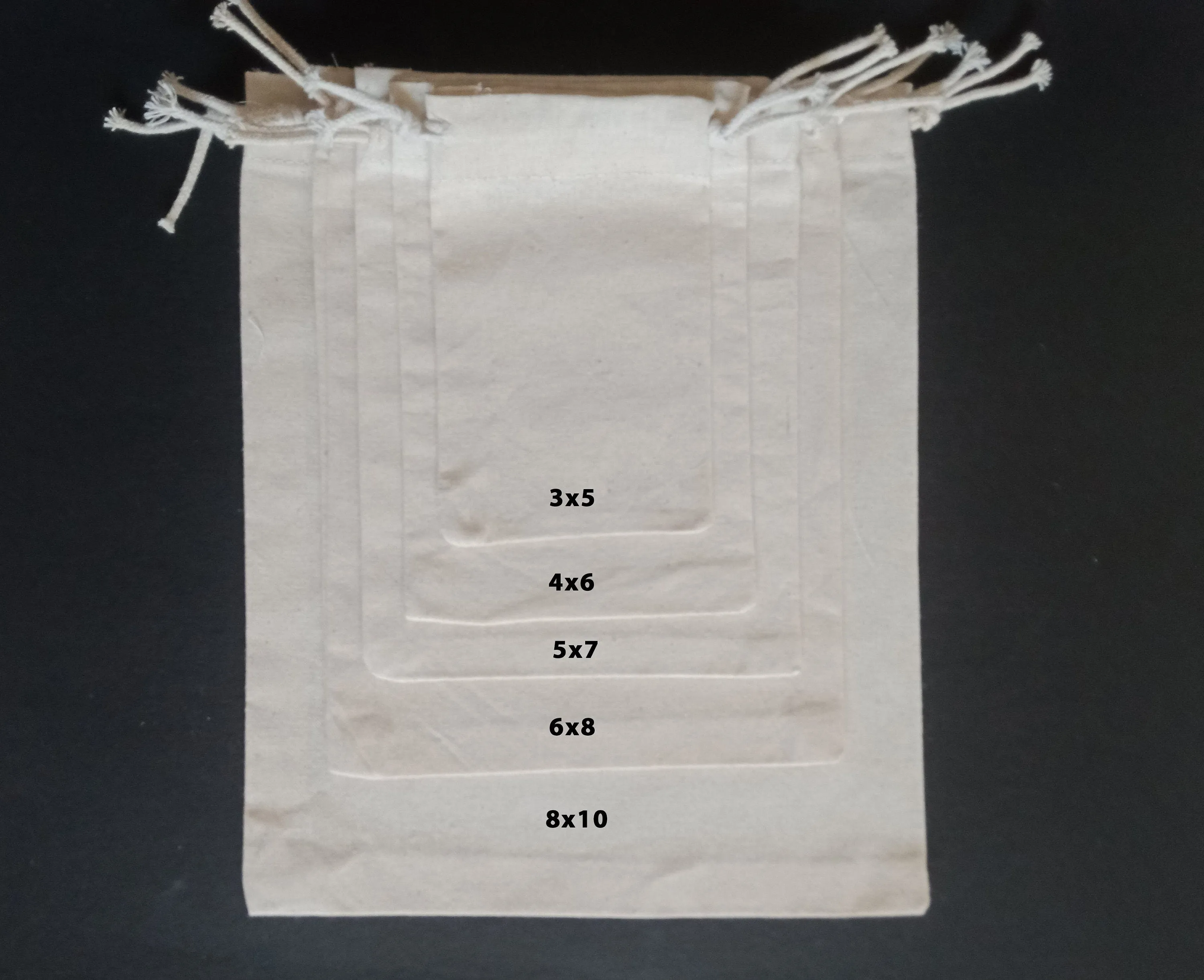 Set of 20/30/50/100 Personalized logo print,custom cotton dust bags,jewelry packaging bag,chic drawstring pouches,premium small cotton bag
