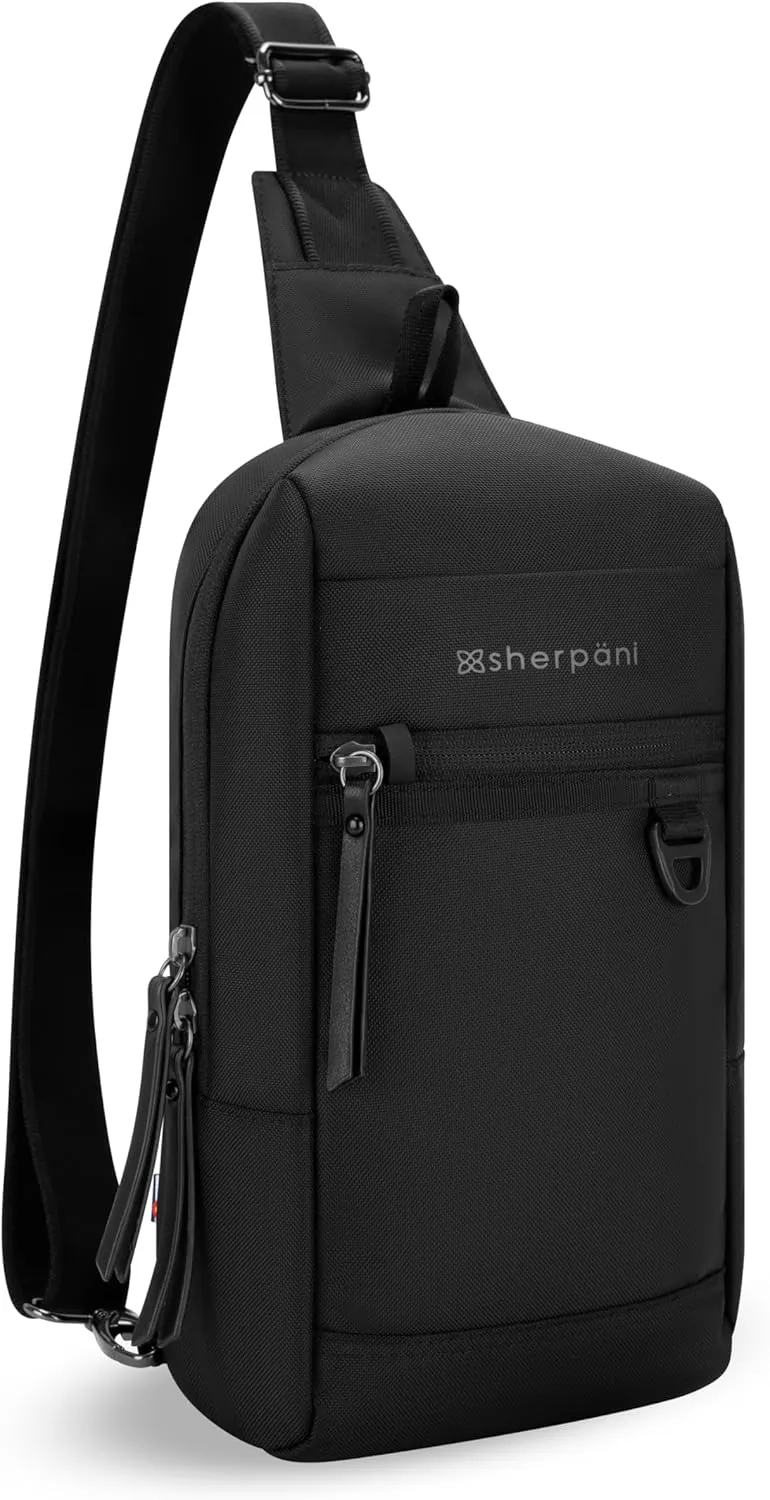 Sherpani Metro, Anti Theft Sling Bag, Sling Backpack, 5L Travel Bag, Chest Bag, Women Shoulder Sling Purse, Crossbody Backpack, Sling Pack, Metal Hardware, Travel Gift for Mothers Day 2025 (Carbon)
