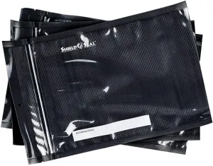ShieldNSeal Vacuum Seal Bags (Black and Clear Zipper Bags, 5" x 8")