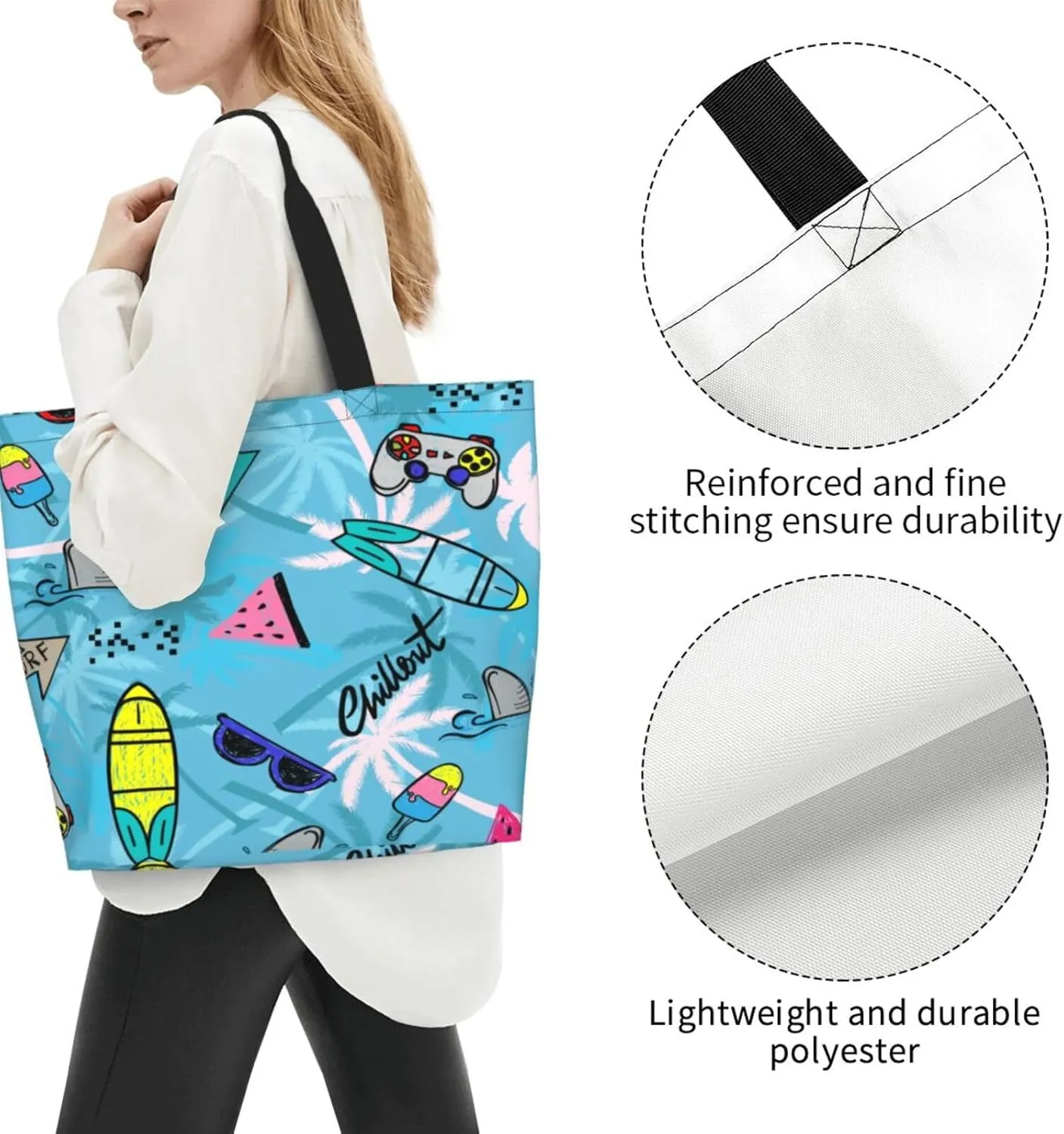 Shih Tzu Cute Shih Tsu Dog Mint Tote Bag Shopping Bag Portable Handbags Tote Shoulder Bucket Bags for Women