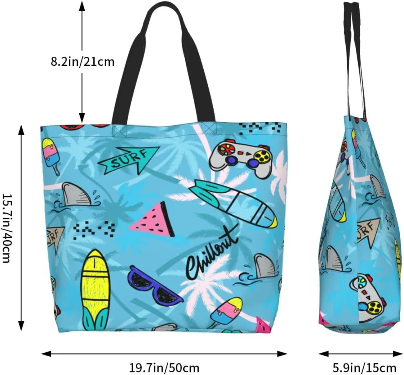 Shih Tzu Cute Shih Tsu Dog Mint Tote Bag Shopping Bag Portable Handbags Tote Shoulder Bucket Bags for Women