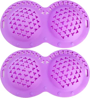 Silicone Bra Washing Bag Mesh Underwear Laundry Bags, Laundry Bag Suitable for all Cup Sizes, Anti Deformation Lingerie Bag for Washer/Dryer Machines (2PC purple)