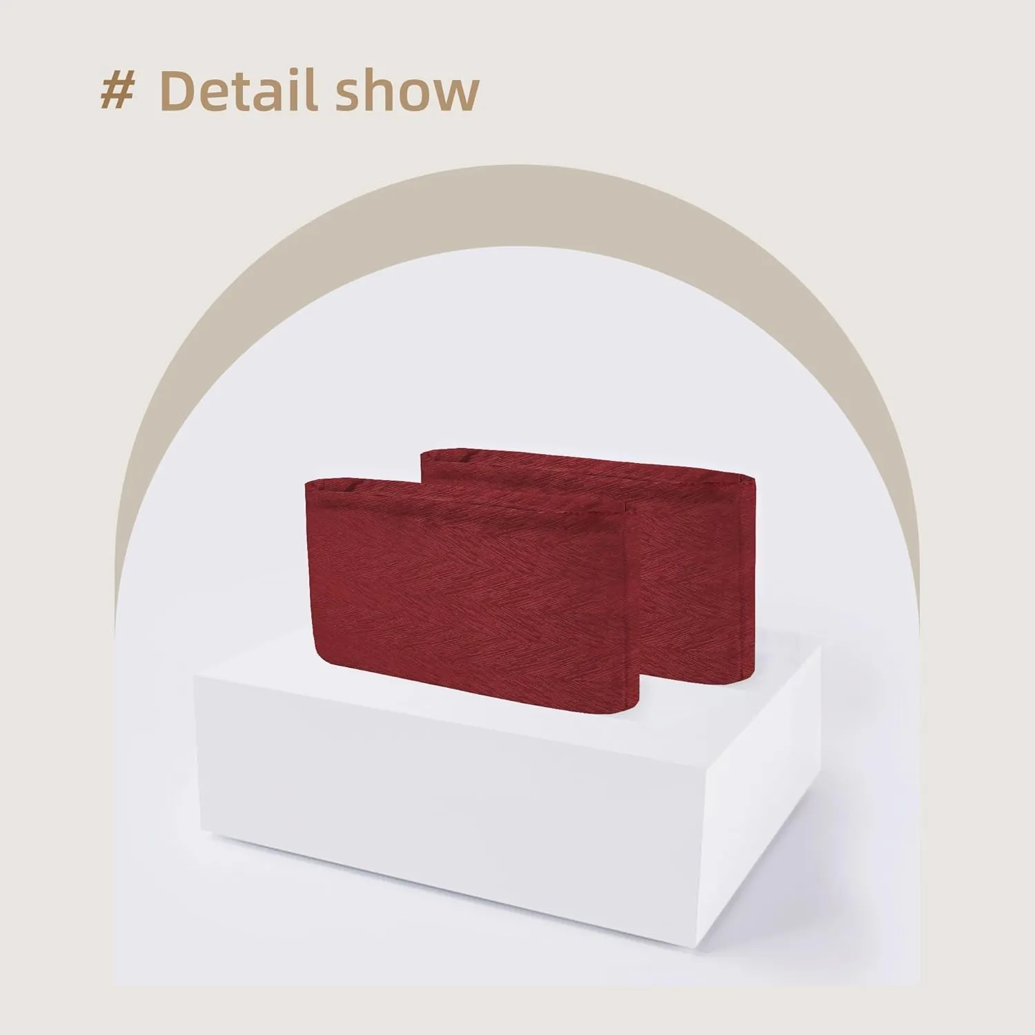 Silk Purse Organizer Insert for Chanel Cocohandle Mini/S/M/L, Lightweight Handbag Tote Organizer Liner,Soft Inner Bag(Small,Wine Red)