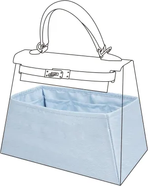 Silk Purse Organizer Insert for Kelly Bags, Lightweight Kelly Pochette Bag Insert Liner, Luxury Handbag Tote Shaper, Large Capacity Inner Bag (Kelly Pochette,Blue Pale)