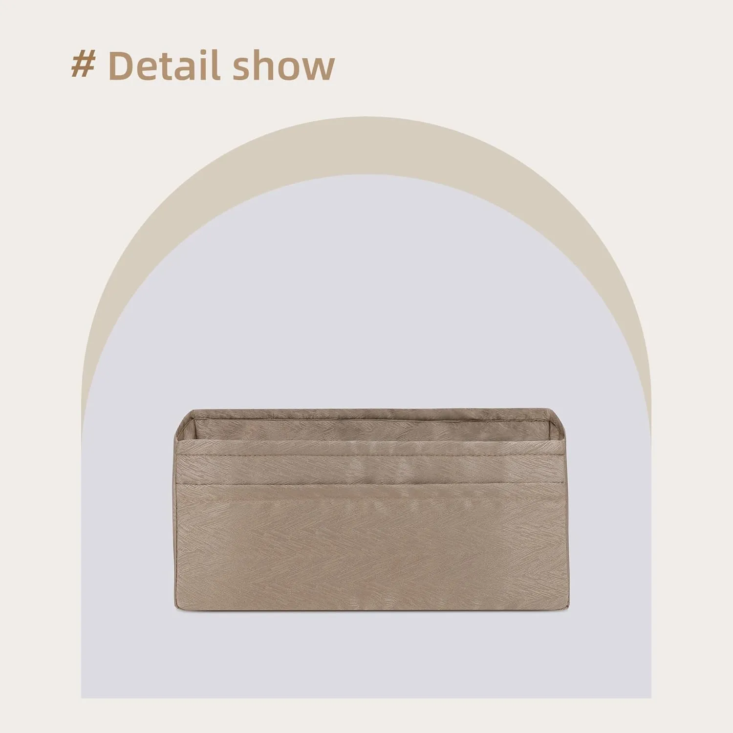 Silk Purse Organizer Insert,Silky Smooth Bag Organizer Liner,Handbag Tote Shaper fit LV Alma bb/PM/MM Bags(Alma bb,Grey Tea)