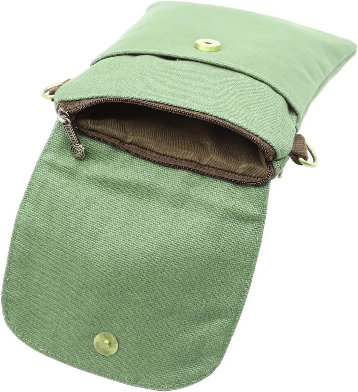 SILKAREA Vintage Embroidered Canvas Flip Small Crossbody Bag Cell Phone Pouch for Women Wristlet Wallet Bag Coin Purse
