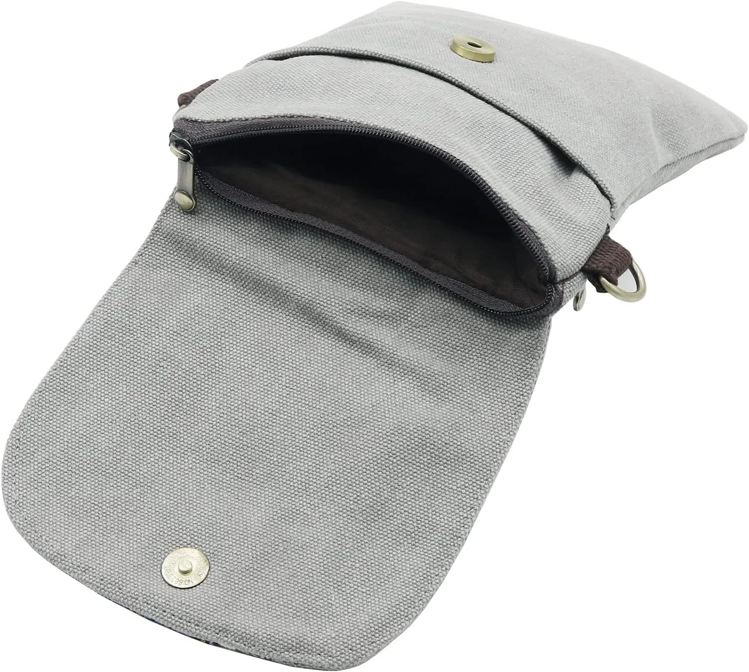 SILKAREA Vintage Embroidered Canvas Flip Small Crossbody Bag Cell Phone Pouch for Women Wristlet Wallet Bag Coin Purse