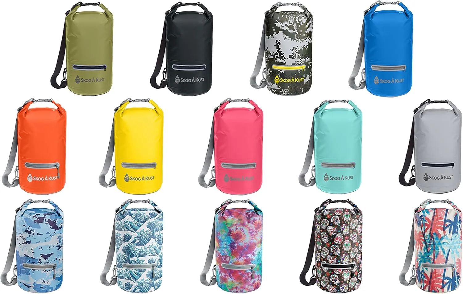 Skog Å Kust DrySak - Roll Top Waterproof Bag for Travel & Outdoors - 5, 10 & 20 Liter sizes