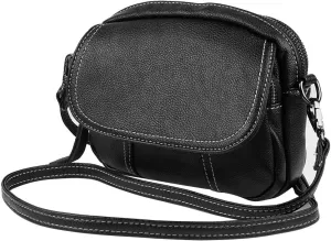 Small Crossbody Bags for Women - Real Leather Multi Pocket Travel Purse and Sling Bag with Tassel