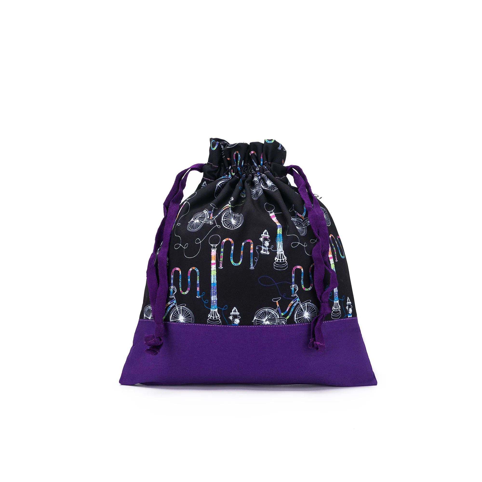 Small Eden Project Bag | Coffee and Yarn Green Fabric Print