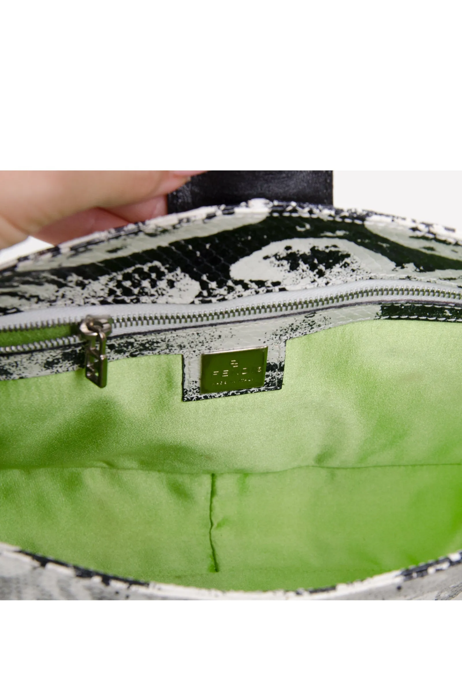 Snakeskin Mamma Baguette Bag