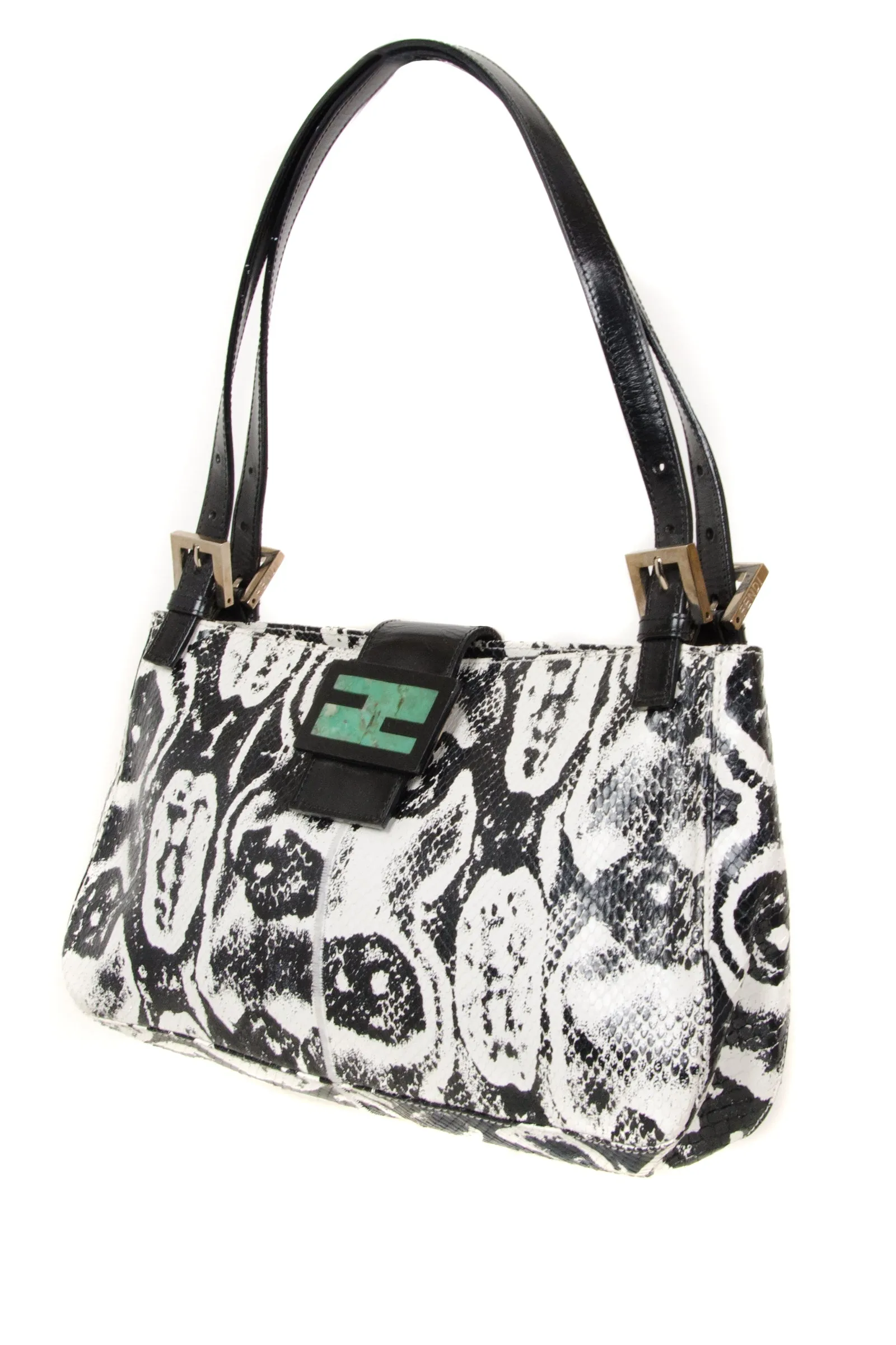Snakeskin Mamma Baguette Bag