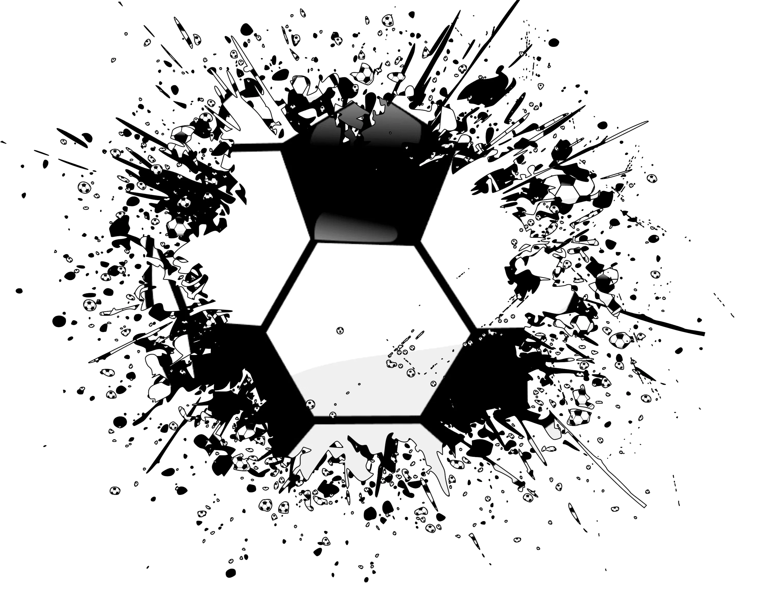 soccer splatter DTF (direct-to-film) Transfer