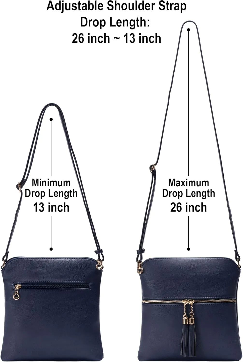 Solene Womens Lightweight Medium Crossbody Purse with Tassel, Perfect Size Crossbody Bags for Daily Use, travel